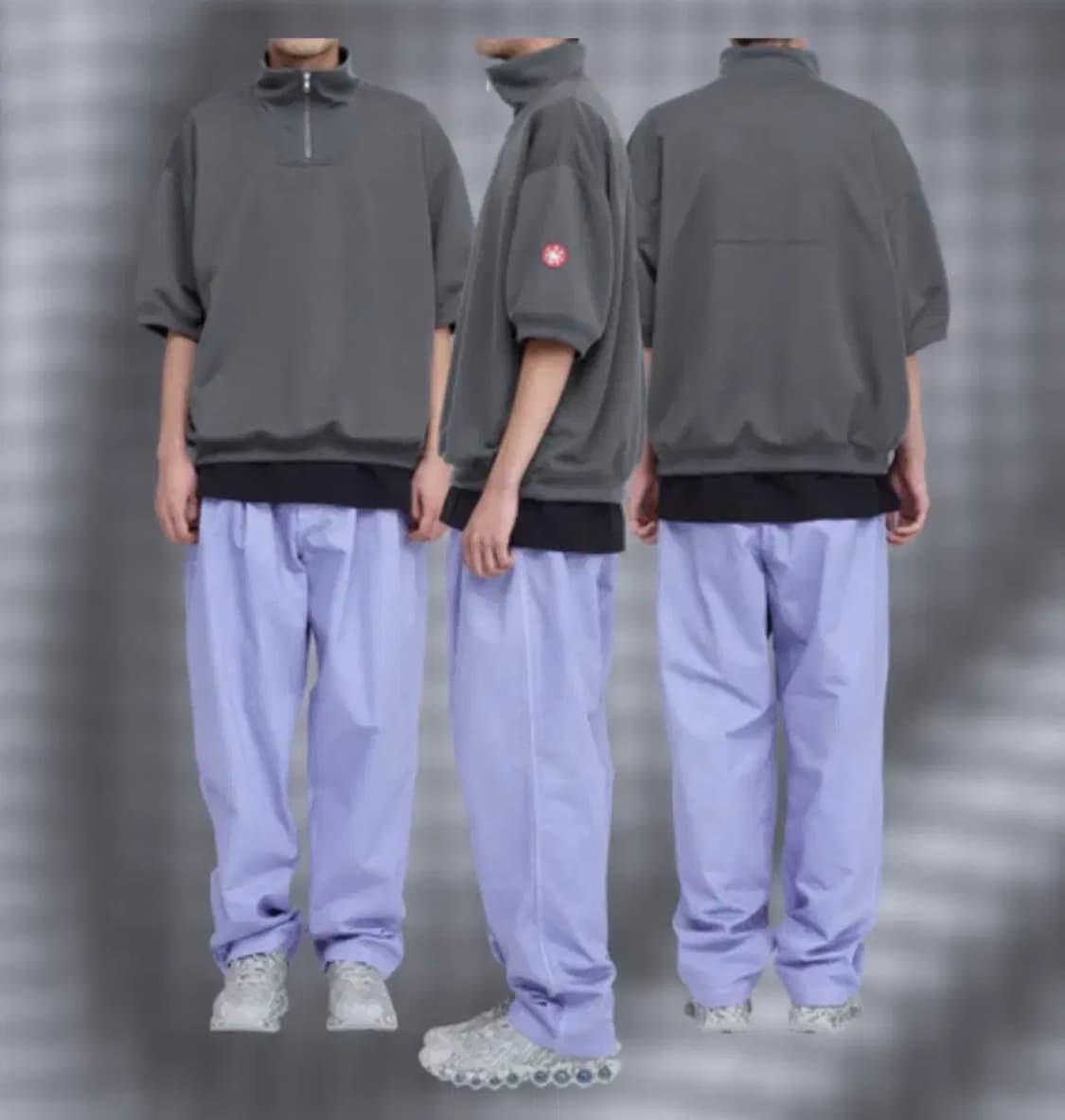 [XL] 카브엠트 PE 저지 반팔 하프집업 차콜 상품이미지2