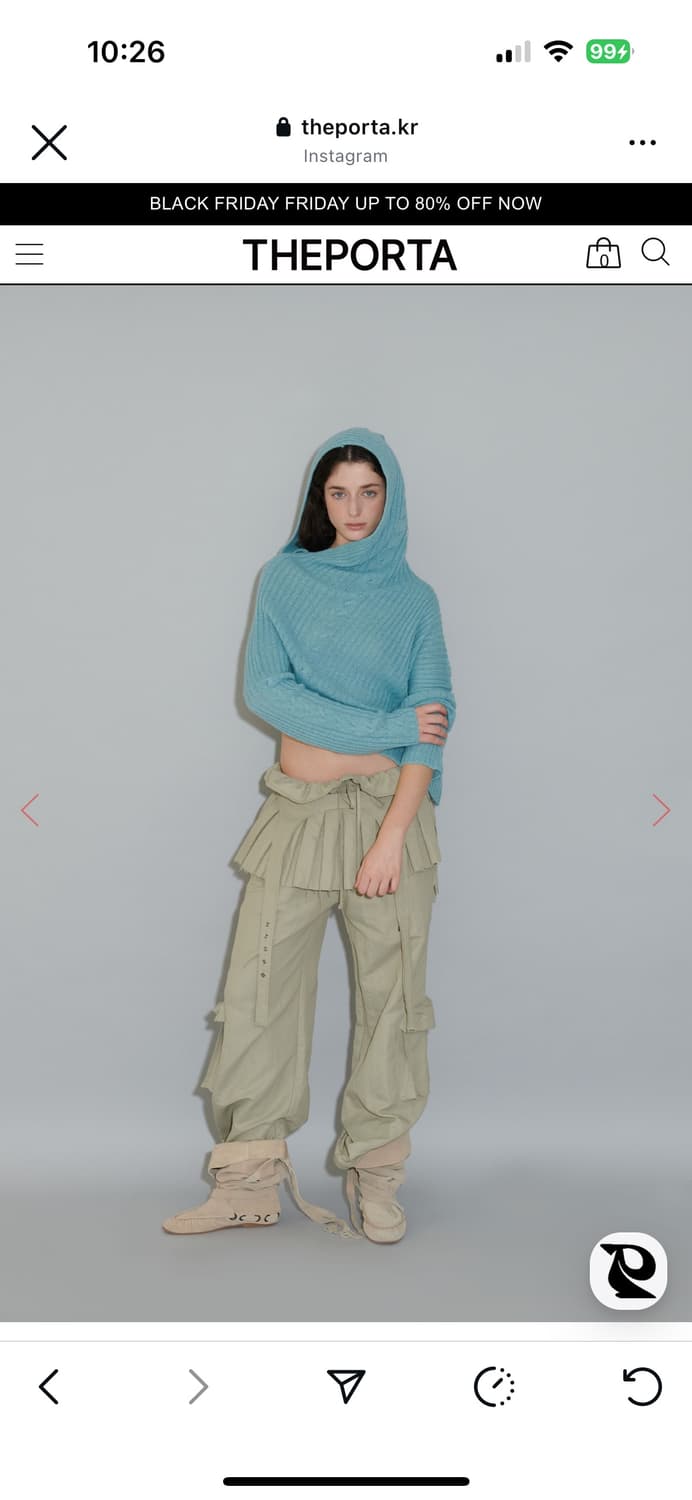 더포르타 후드 니트 상품이미지4