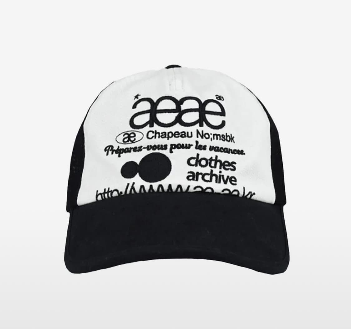 aeae 모자 웹 로고 메쉬 캡 Web Logo Mesh Cap 볼캡 상품이미지1