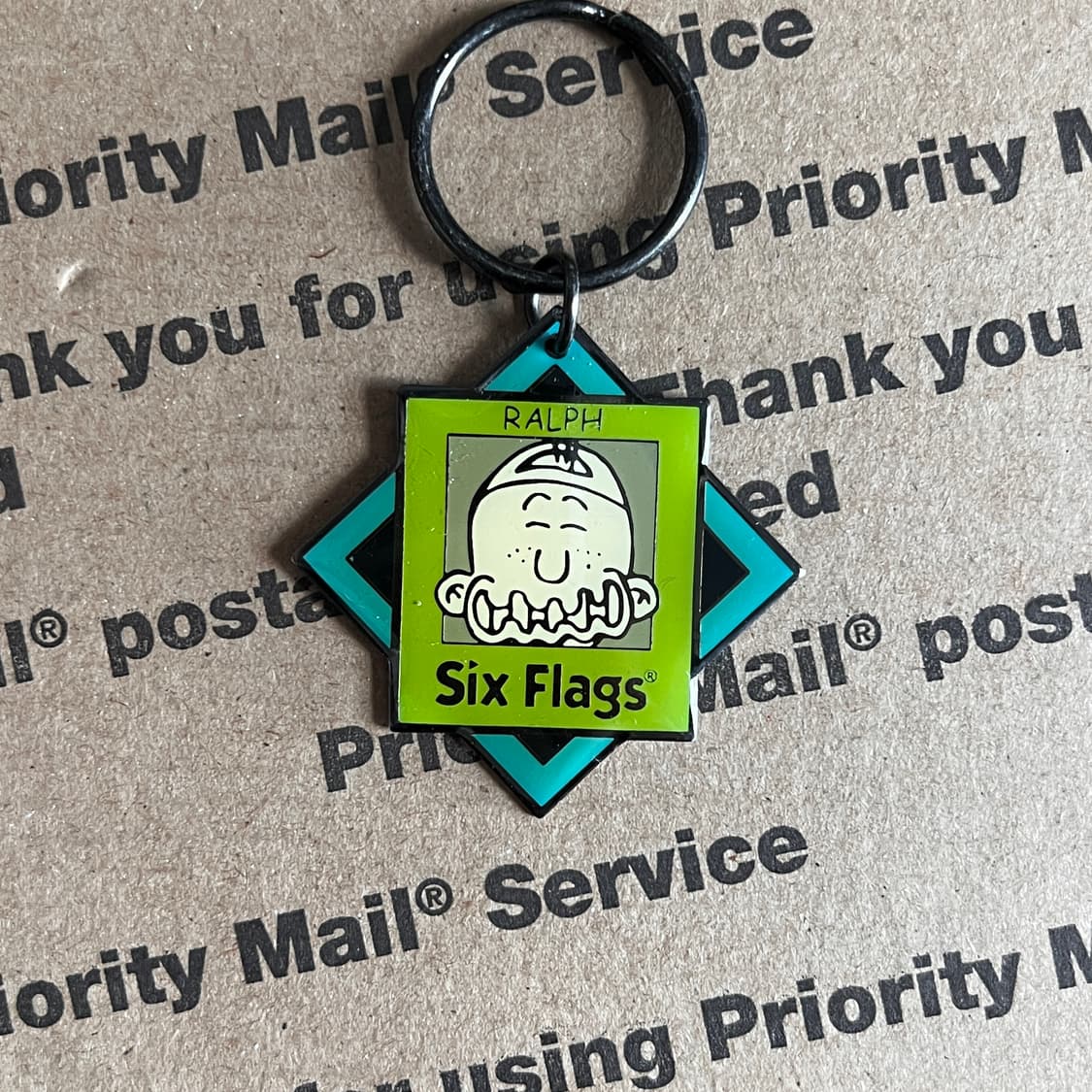 90s vtg Six Flags Ralph Keyring 상품이미지1