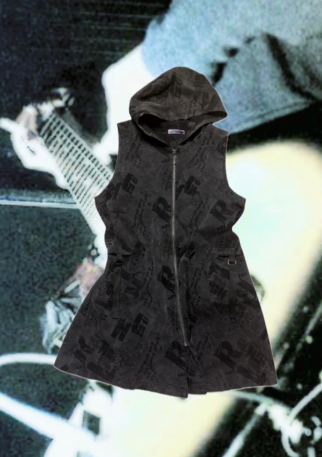 Y2k Punk 롱 후드 자켓 zip-up 상품이미지1