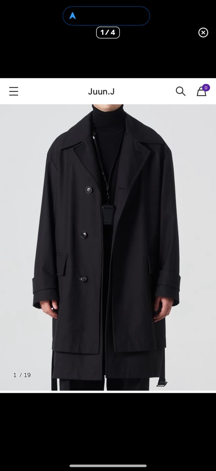 (20SS새상품) 준지 코트 2개 더블레이어드코트 오버핏코트 (48) 상품이미지4