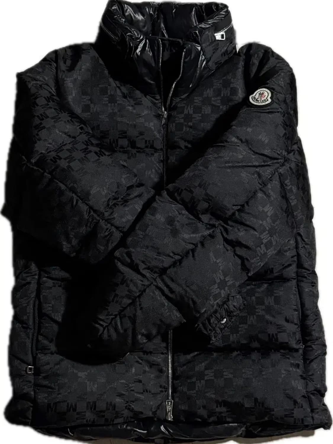 몽클레어 니지마 패치 모노그램 패딩 자켓 블랙 1사이즈 상품이미지1