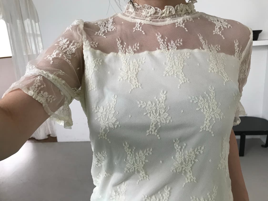  vintage ivory lace top 상품이미지1