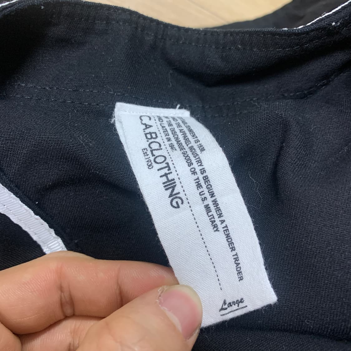 95)CAB CLOTHING 캡클로딩 코튼 무지 베이스볼 져지 상품이미지3