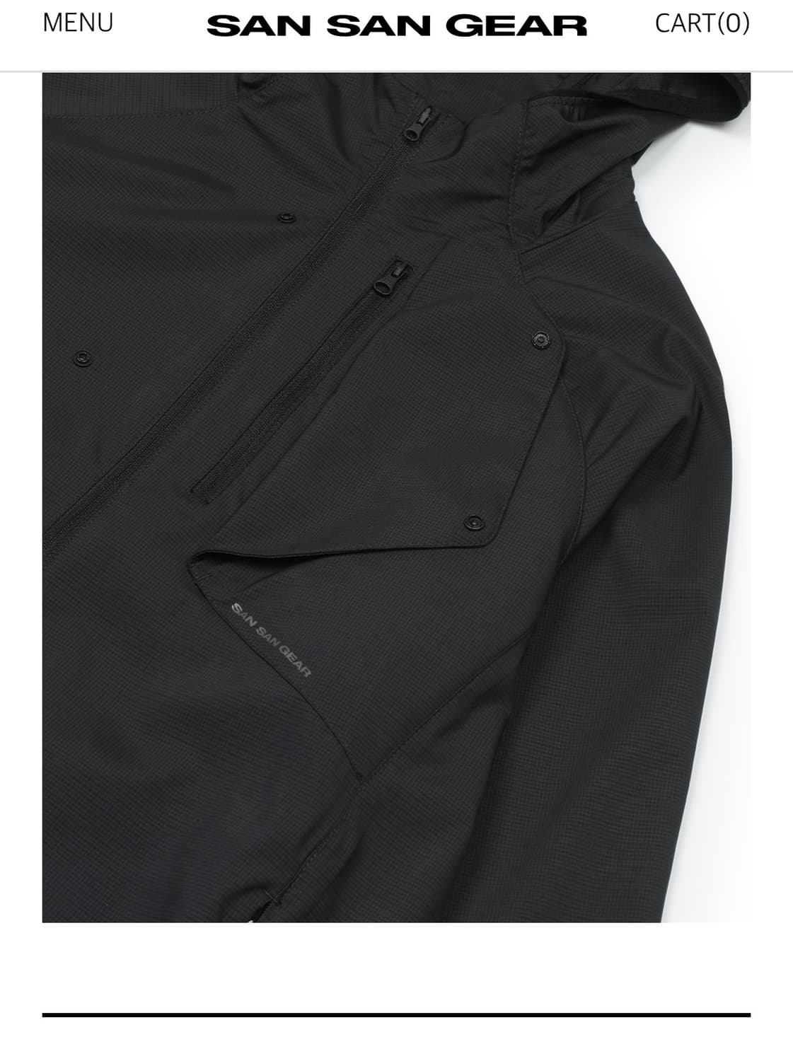 산산기어 시프트 자켓 블랙 (바람막이) 상품이미지7