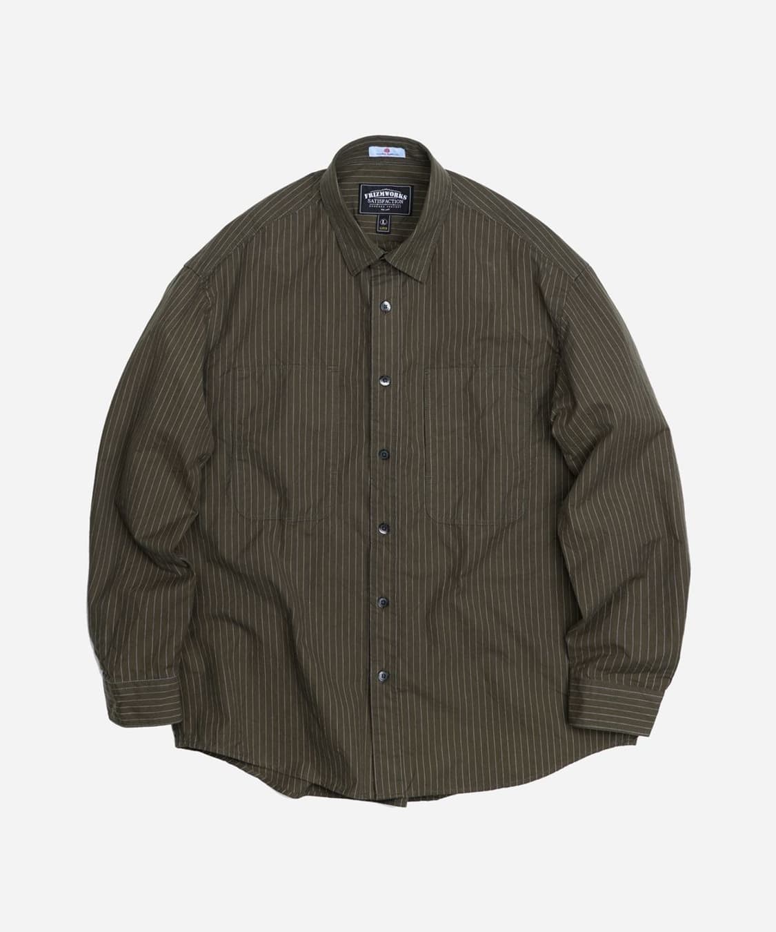 프리즘웍스 와바시 유틸리티 셔츠 올리브 XL사이즈 상품이미지1