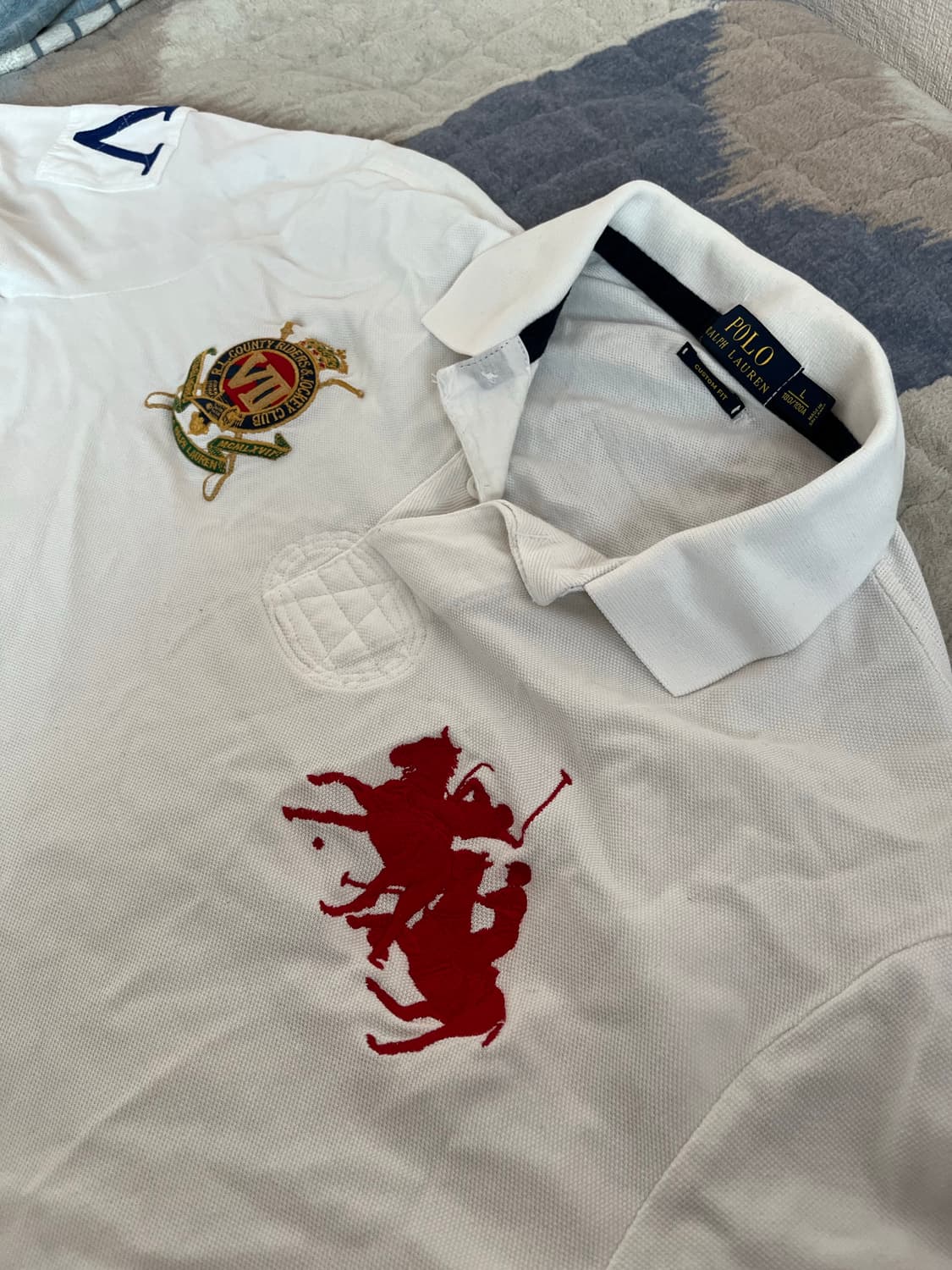 폴로 S 빅포니 카라 롱슬리브 화이트 판매합니다 상품이미지1