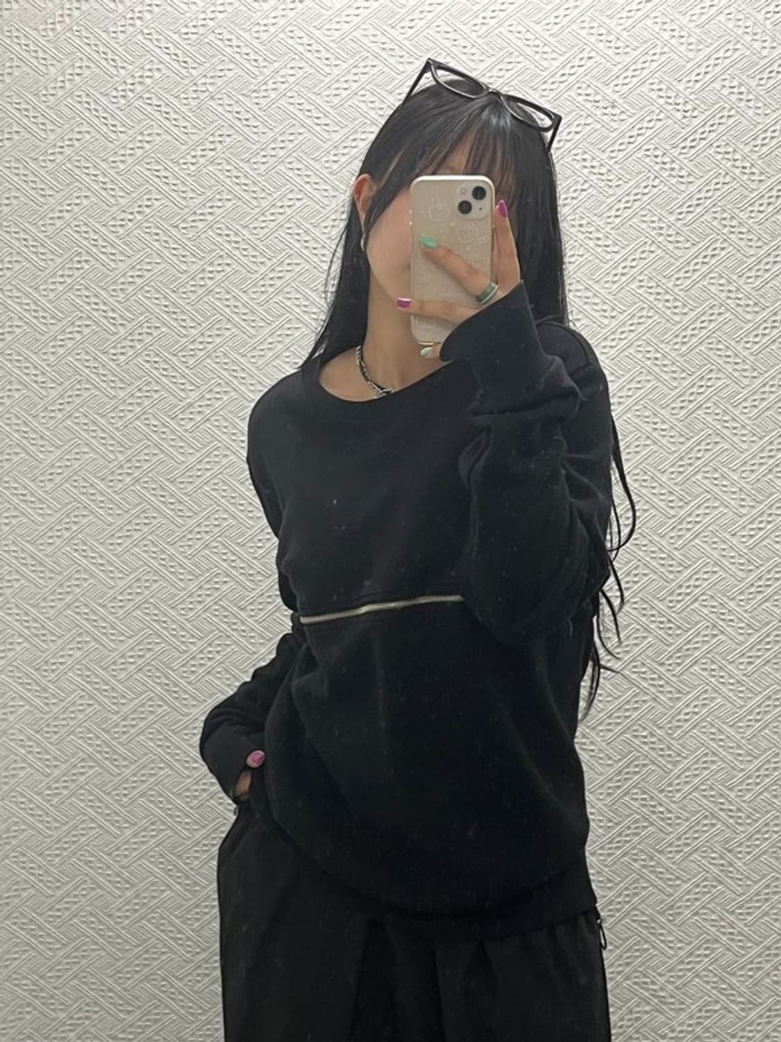 디젤 올드스쿨 베이직 지퍼디테일 맨투맨 L C06604 상품이미지1