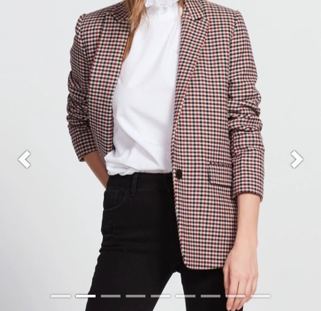 (정품) 산드로 울자켓 하운드 체크자켓 36 블레이져 상품이미지1