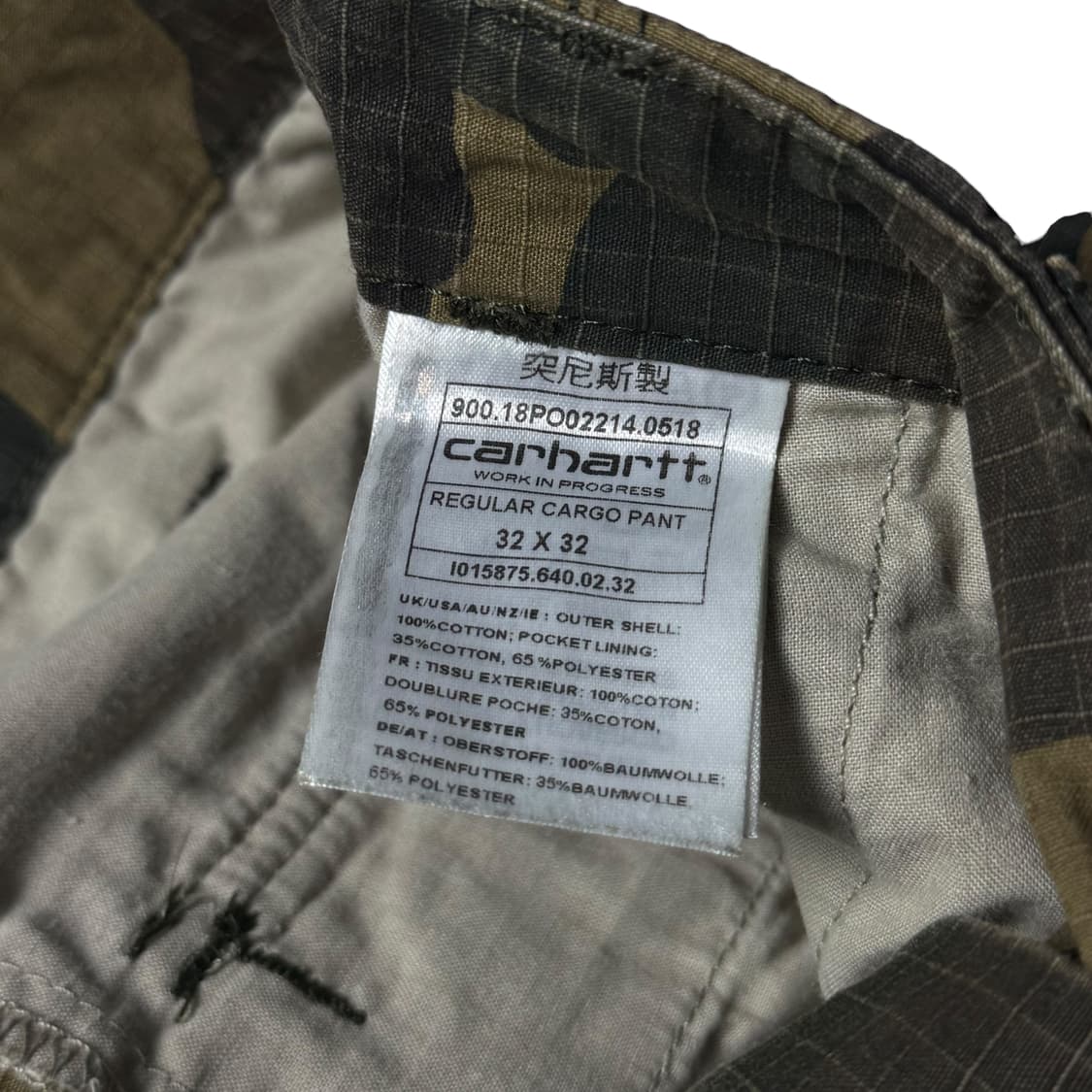 (34) 칼하트 WIP 더블니 카모플라쥬 카고팬츠 상품이미지6