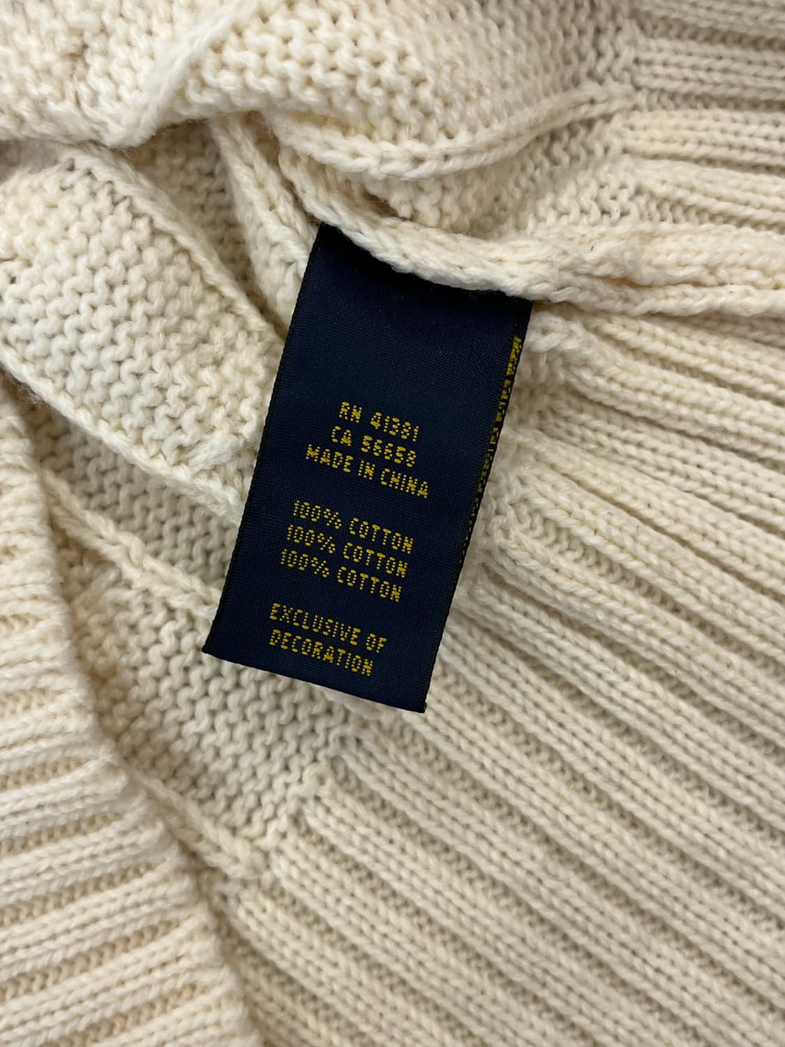 폴로 랄프로렌 크롭 반팔 니트 아이보리 S #csz1765 상품이미지5