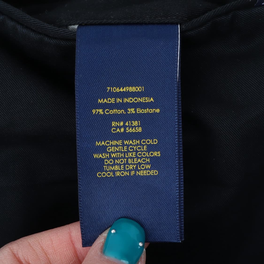 폴로 랄프로렌 블랙 스트레치 슬림핏 코튼 치노팬츠 상품이미지9