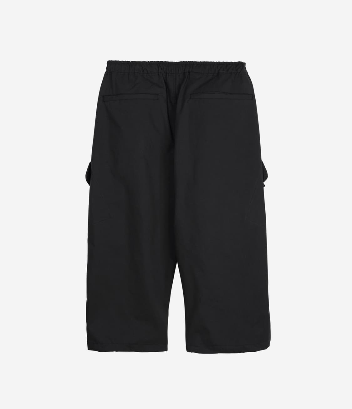 세릭 웨이스트 스트링 카프리 카고 팬츠 블랙 상품이미지5