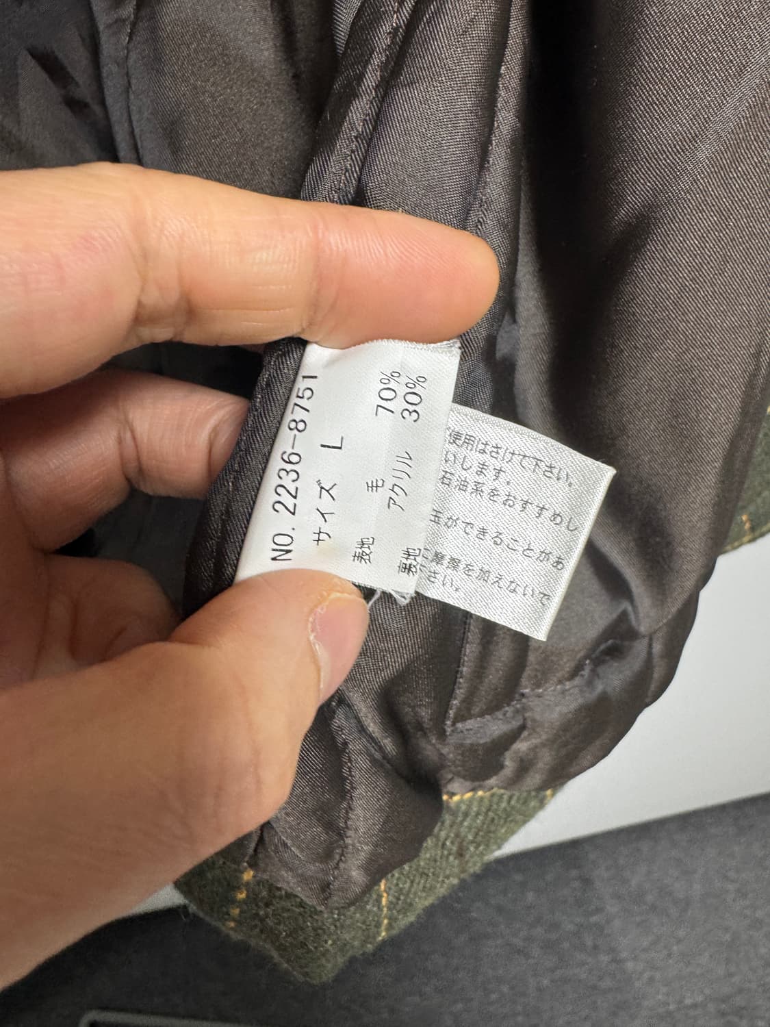 CHAPS RALPH LARUEN 랄프로렌 체크 울 자켓 L 상품이미지4