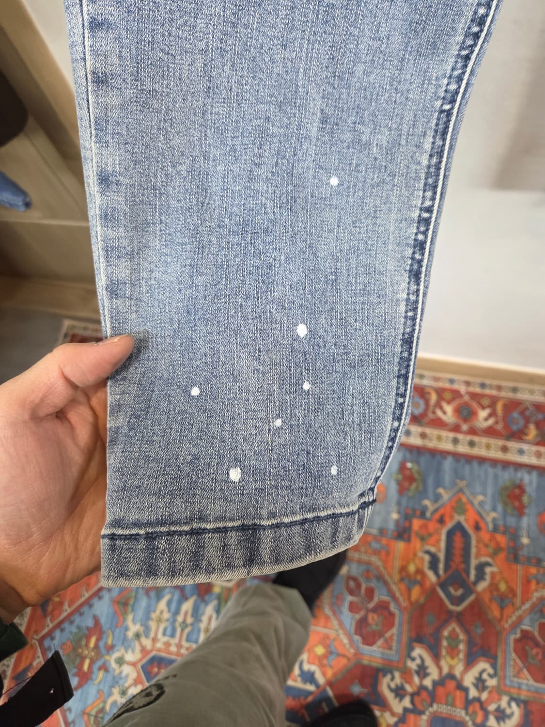 Series 절개 페인팅 데님 밴딩팬츠 76사이즈 m 상품이미지4