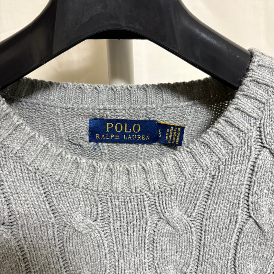 폴로 랄프로렌 케이블 코튼 니트 / 그레이, L 상품이미지4