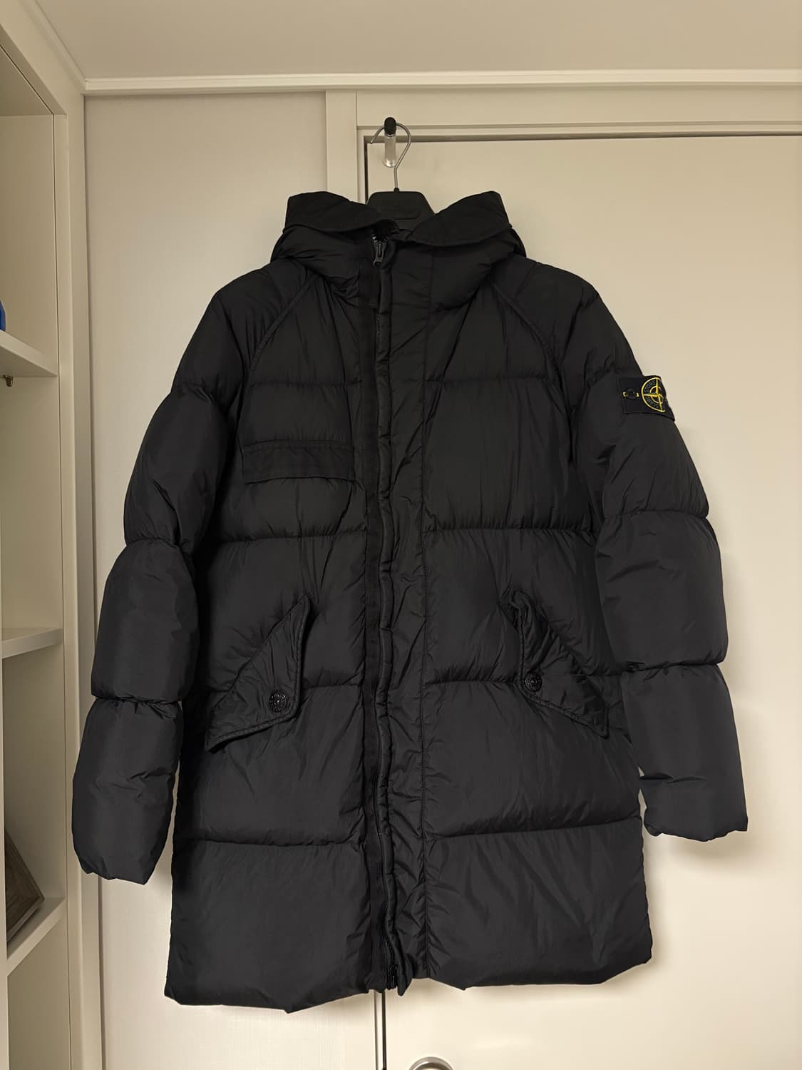 스톤아일랜드 크링클랩스 롱패딩 블랙 s 상품이미지1