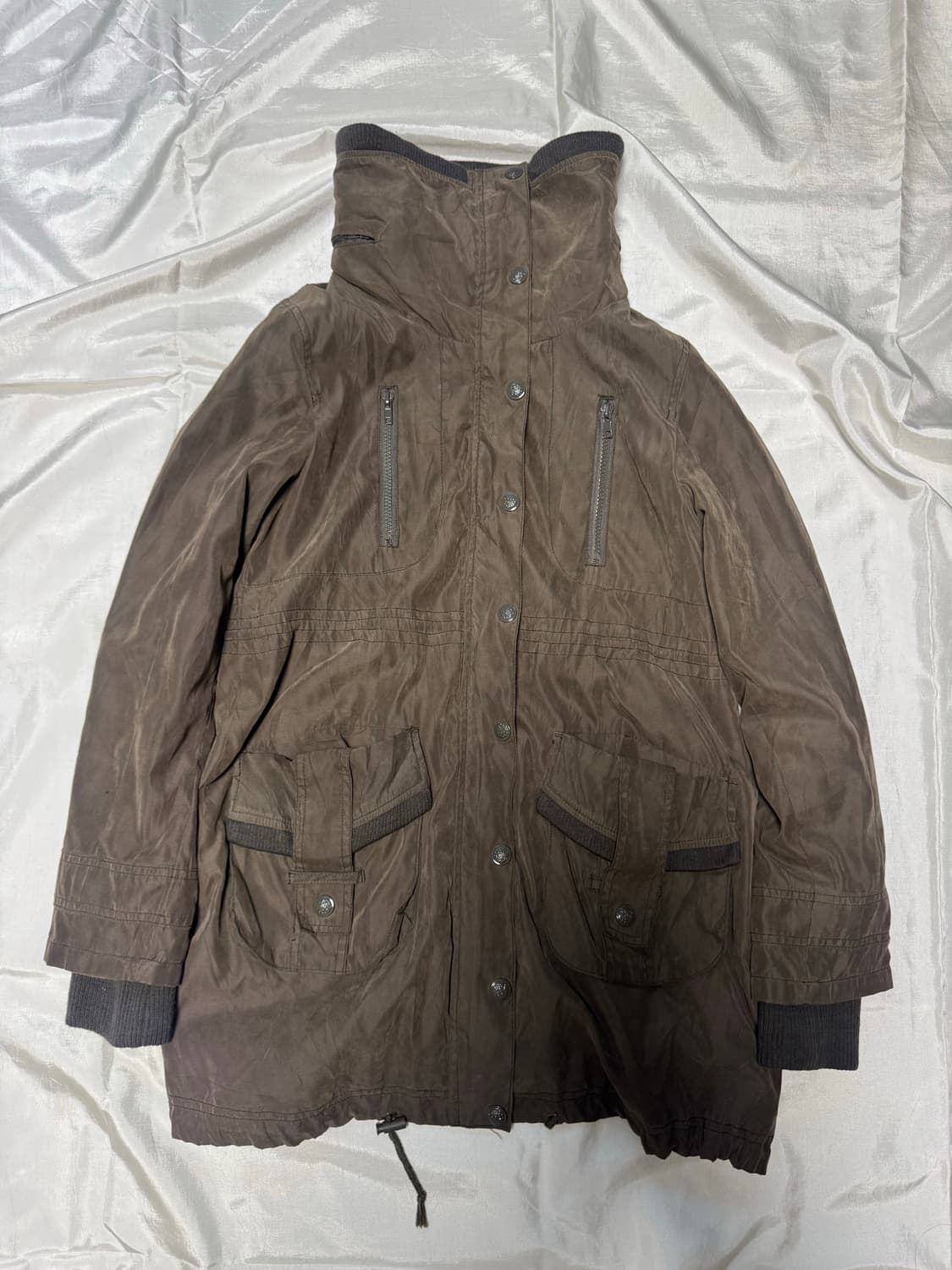 00s Dark Brown High Neck Jacket 상품이미지1