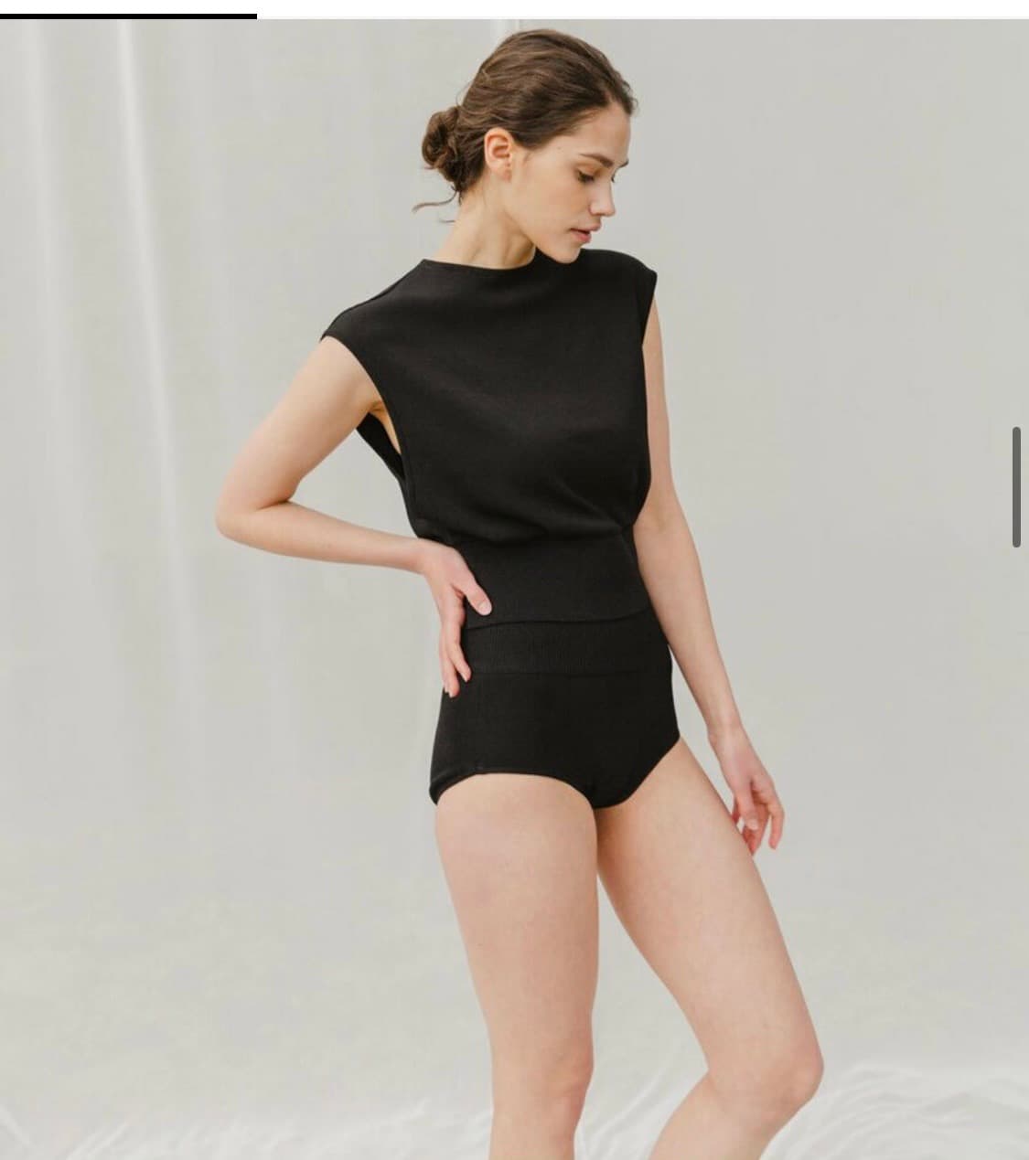 플라주 니트 하이넥 스윔 세트 수영복 새제품(M) 상품이미지2