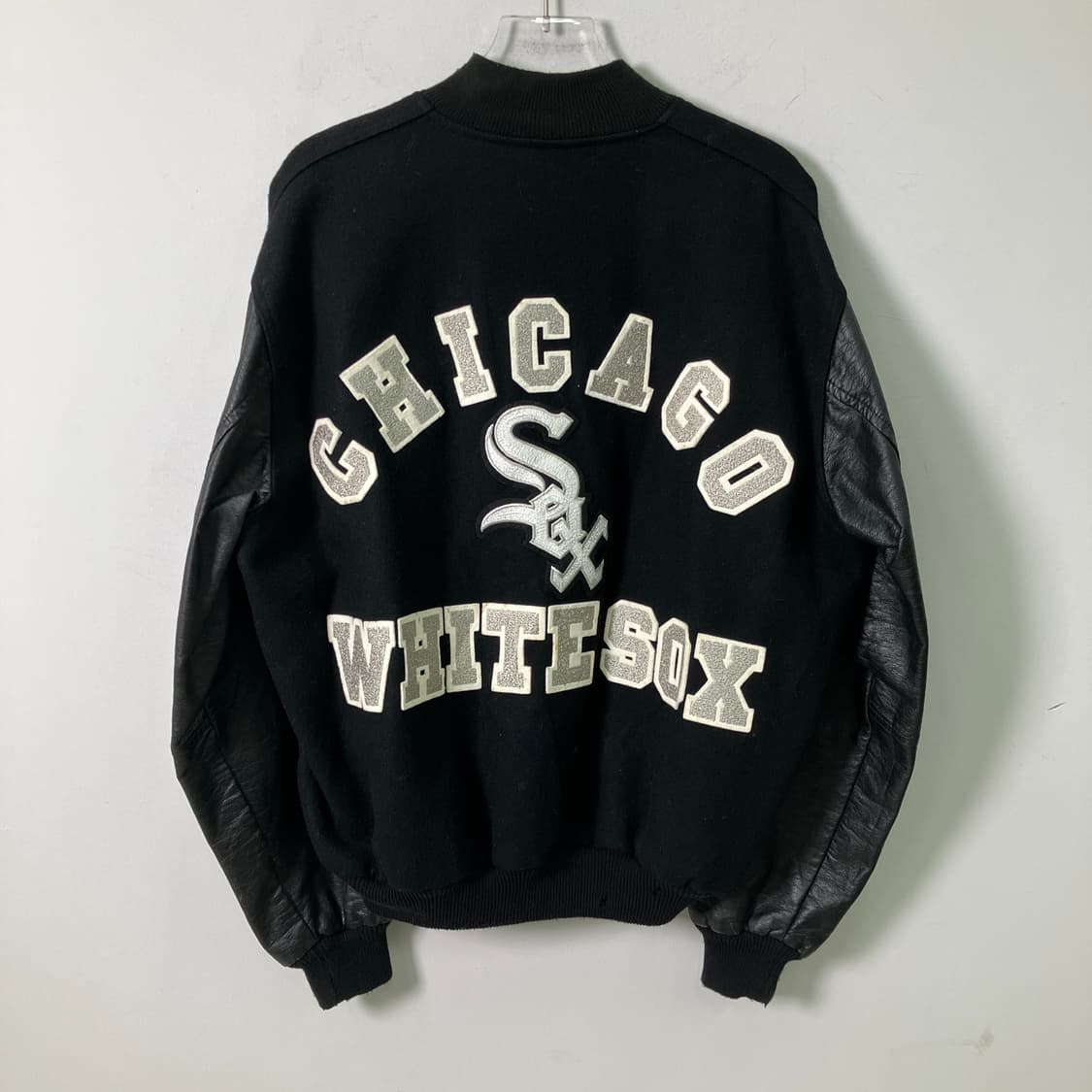 90's Chalk Line 시카고 화이트 삭스 울 레더 바시티 자켓 상품이미지2
