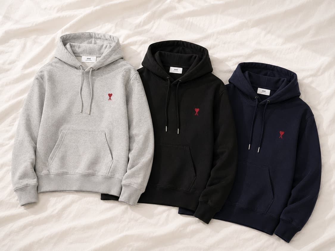 아미 후드티 블랙/네이비/그레이 새상품 상품이미지1