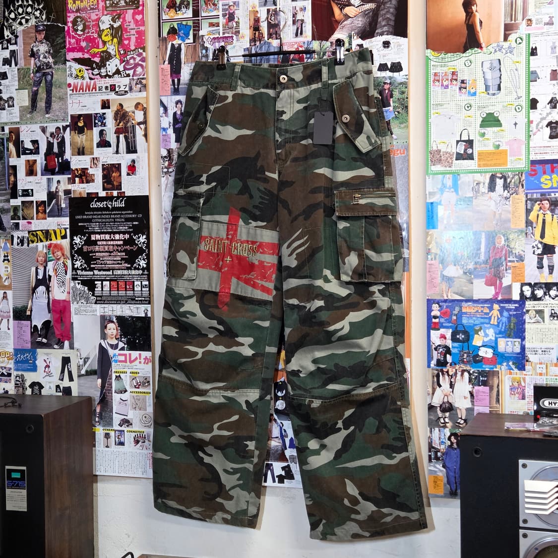 빈티지 카모 밀리터리 와이드 카고 팬츠 상품이미지2
