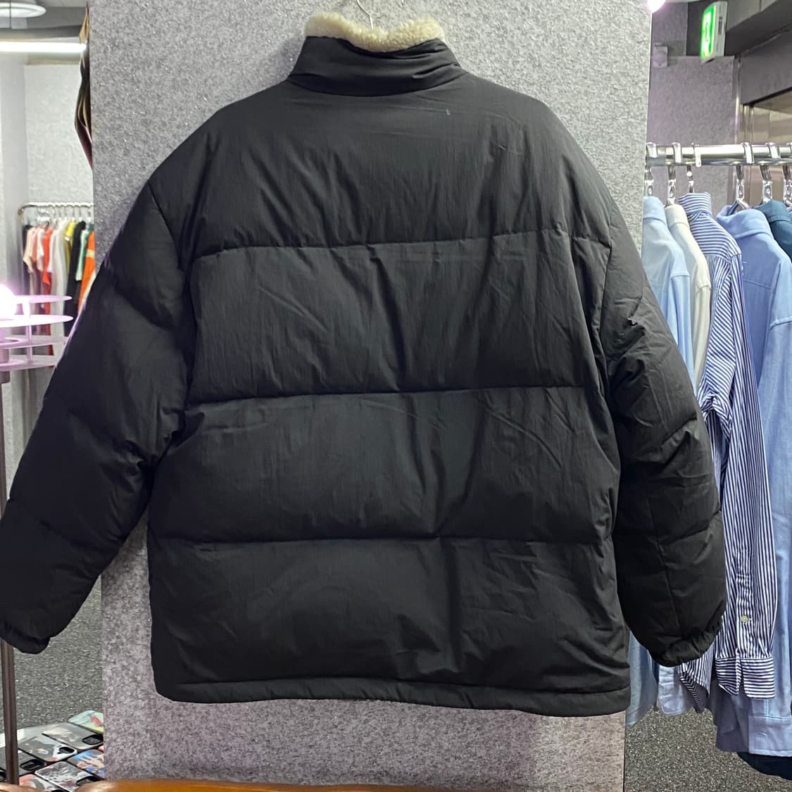 NFL 빅로고 쉐르파 리버시블 다운 숏 패딩 B3126 상품이미지3