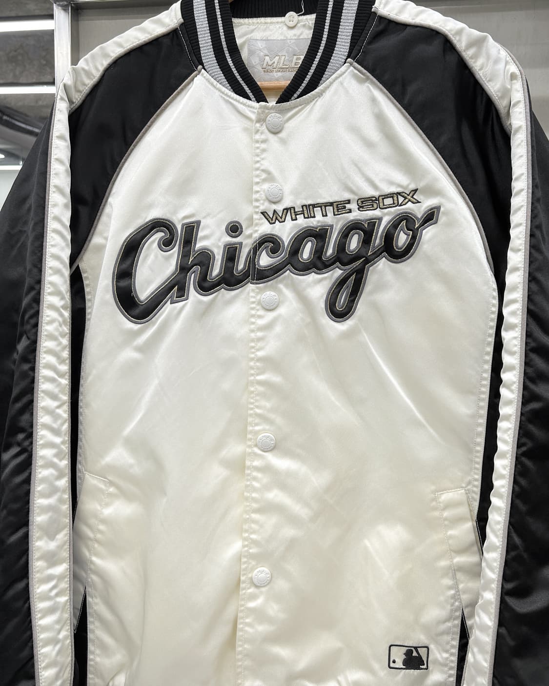 MLB 00s 시카고 화이트삭스 사틴 베이스볼 자켓 상품이미지2
