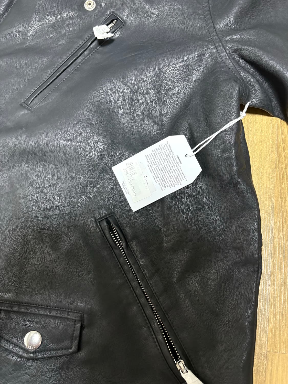 오베이 레더자켓 상품이미지4