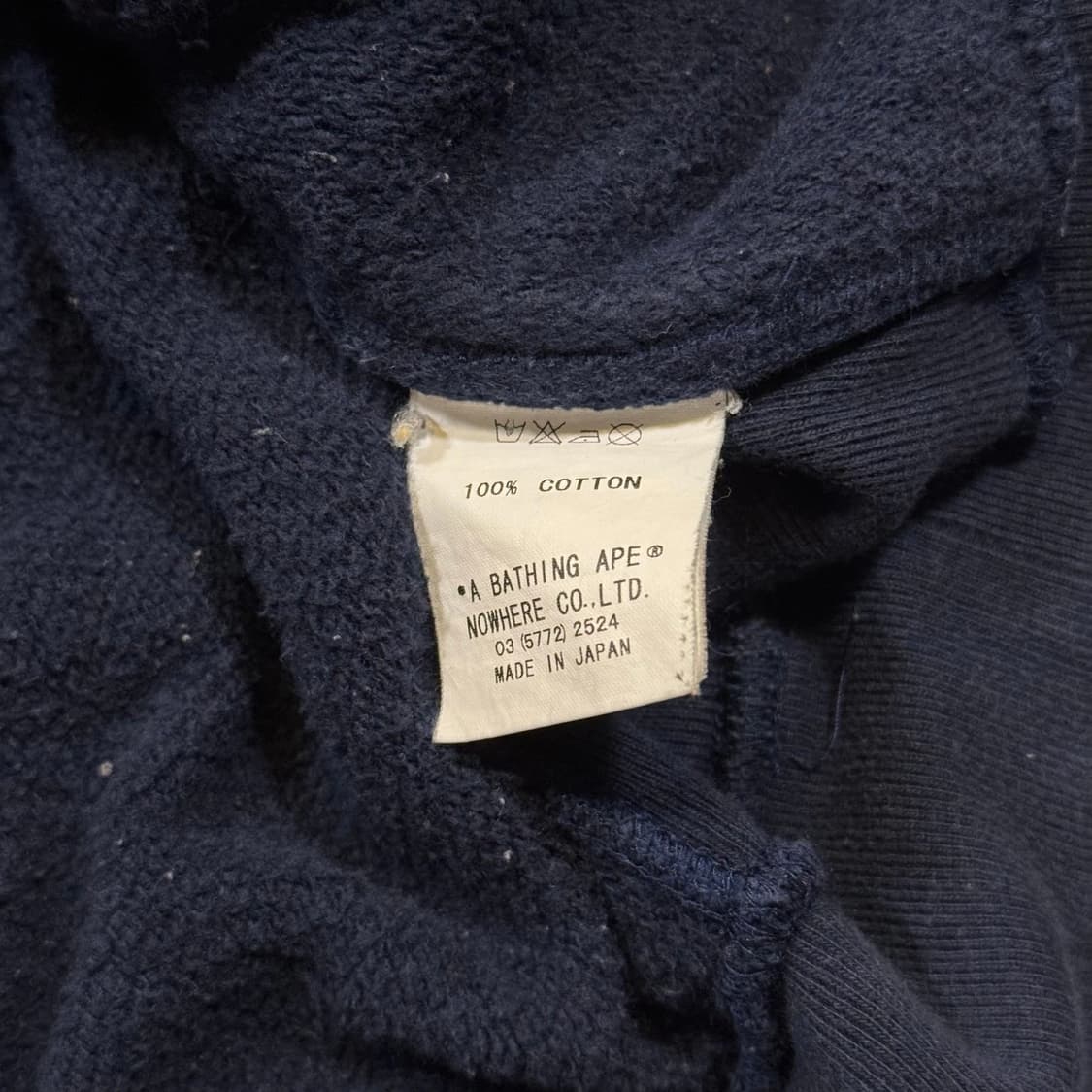 OG 베이프 x 카우스 베이비 마일로 후드티 네이비 상품이미지6