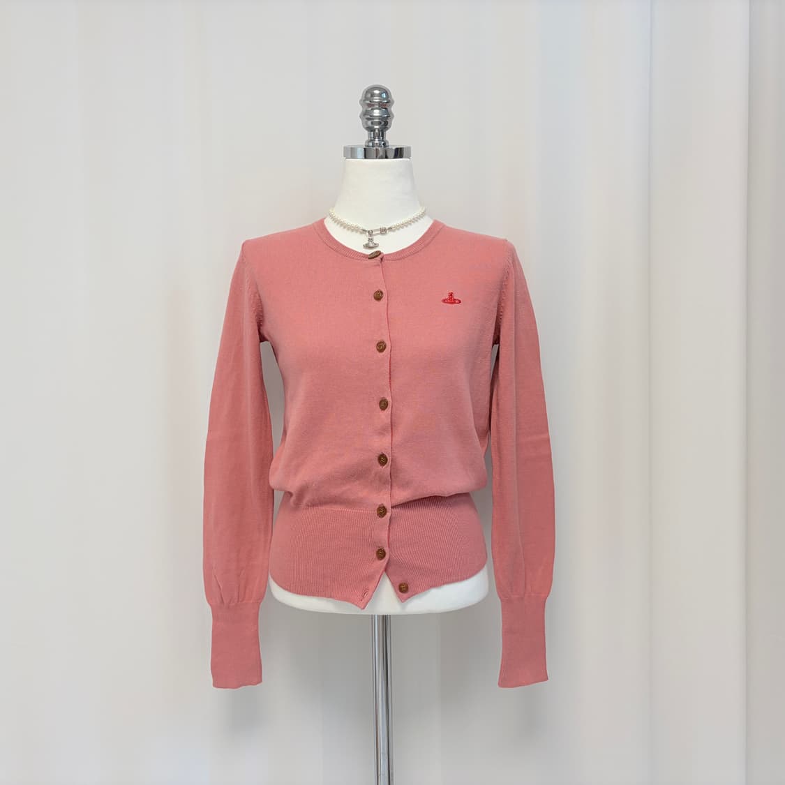 비비안웨스트우드 레드라벨 핑크 가디건 상품이미지4