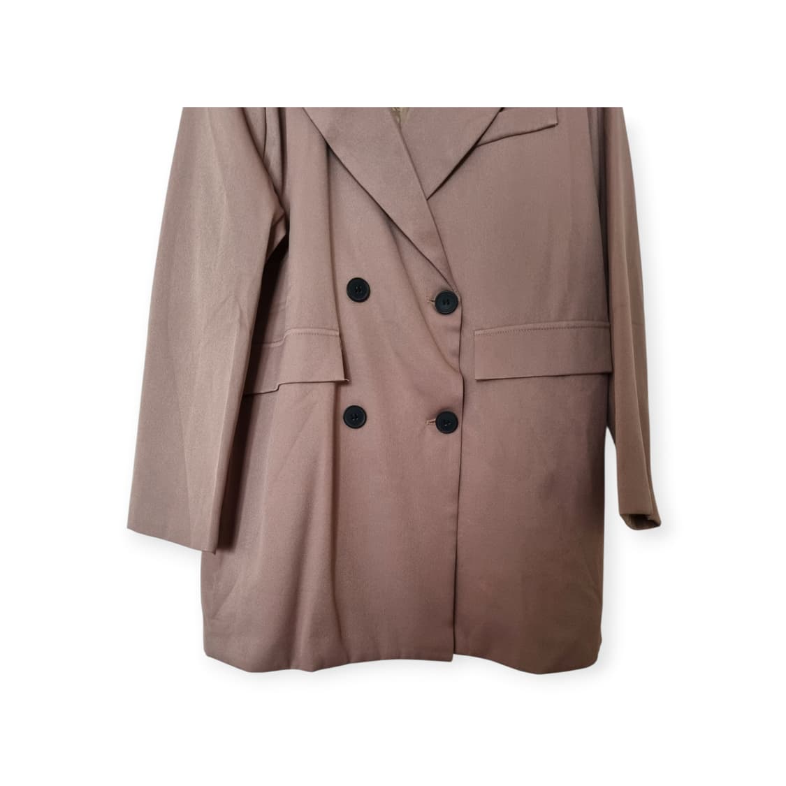 SENZHE 더블 버튼 오버핏 롱 자켓/XL사이즈 상품이미지3