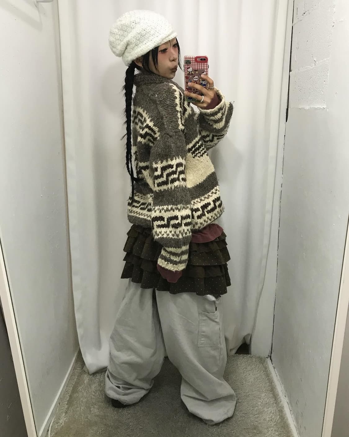 Vintage Cowichan Knit Zip-Up 상품이미지5