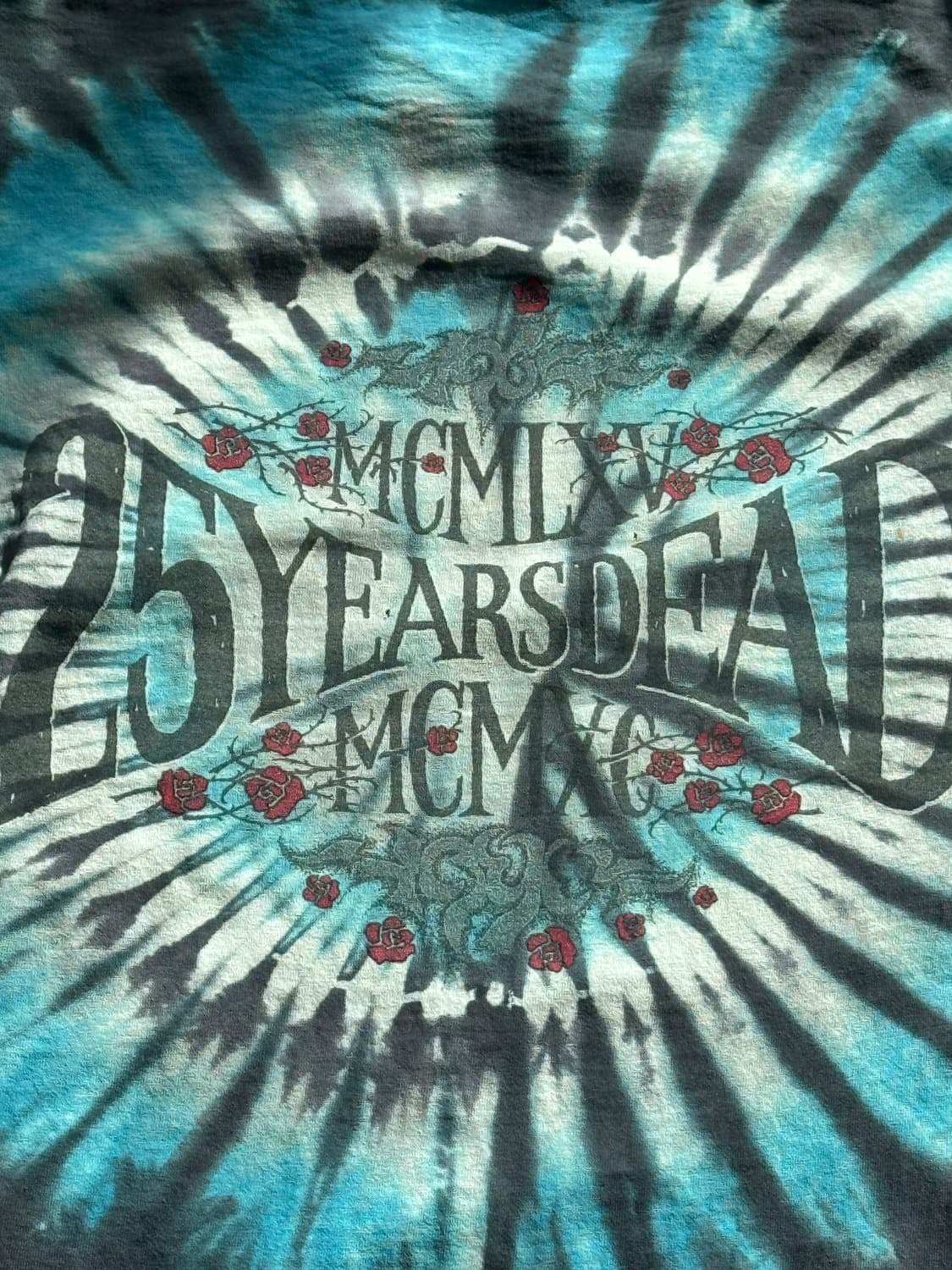 90s 그레이트풀 데드 25주년 기념 타이다이 티셔츠 상품이미지4