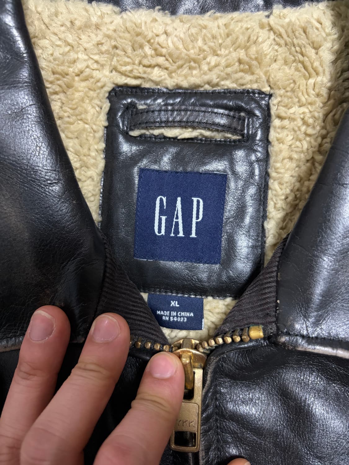 XL) 올드갭 레더자켓 다크브라운 상품이미지5