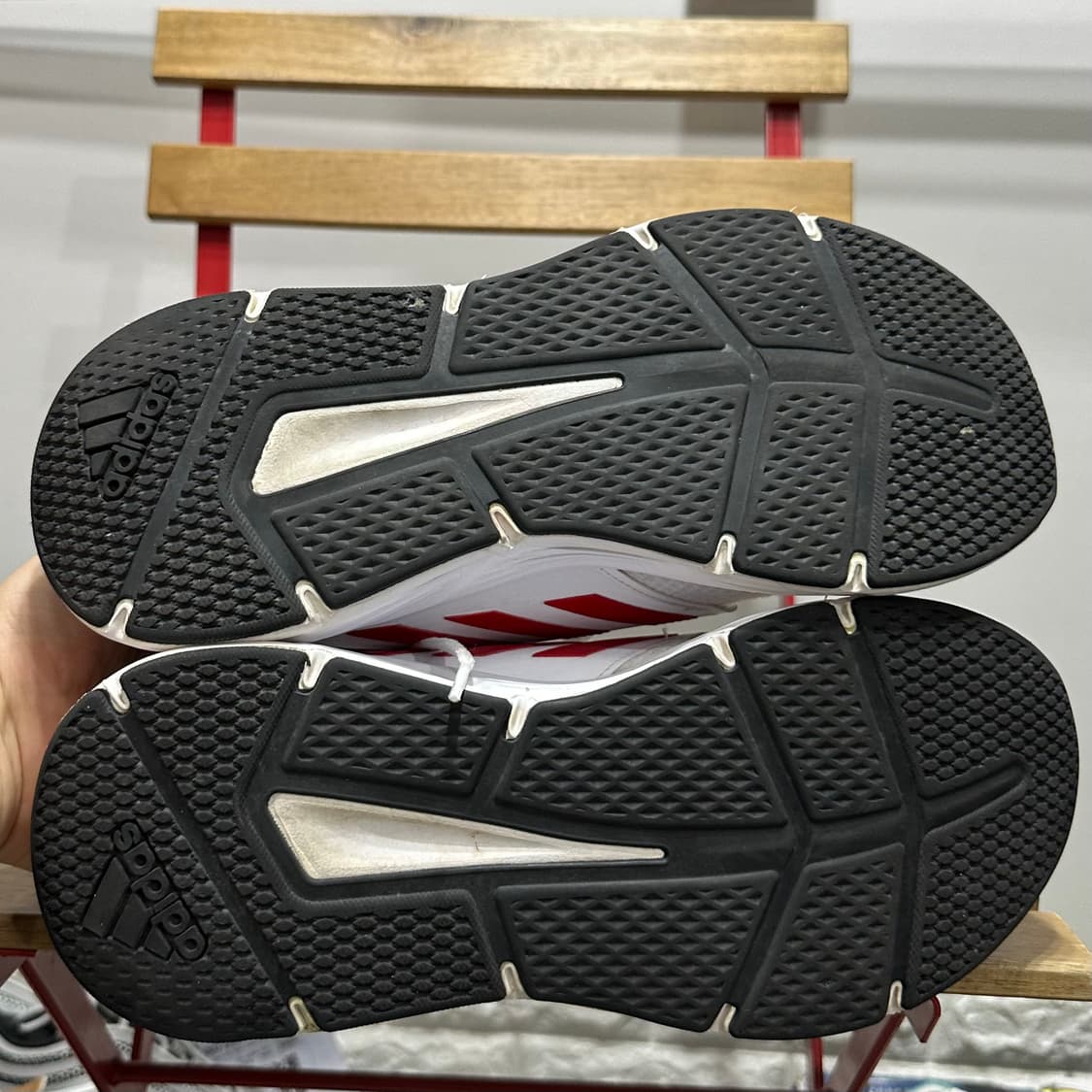 265) 아디다스 운동화 남성 남자 신발 갤럭시 6 화이트/레드 상품이미지6