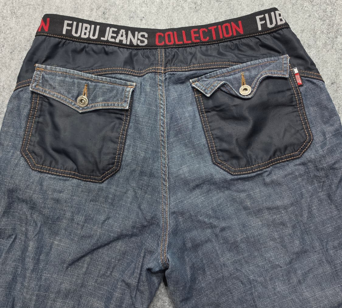 FUBU 후부 올드스쿨 Y2K 버뮤다 스트링 데님 하프팬츠 상품이미지4