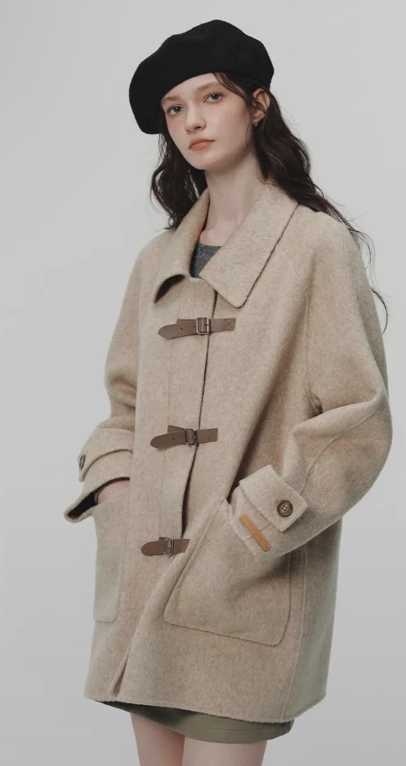르니나 CAEL handmade wool buckle short coat 상품이미지3