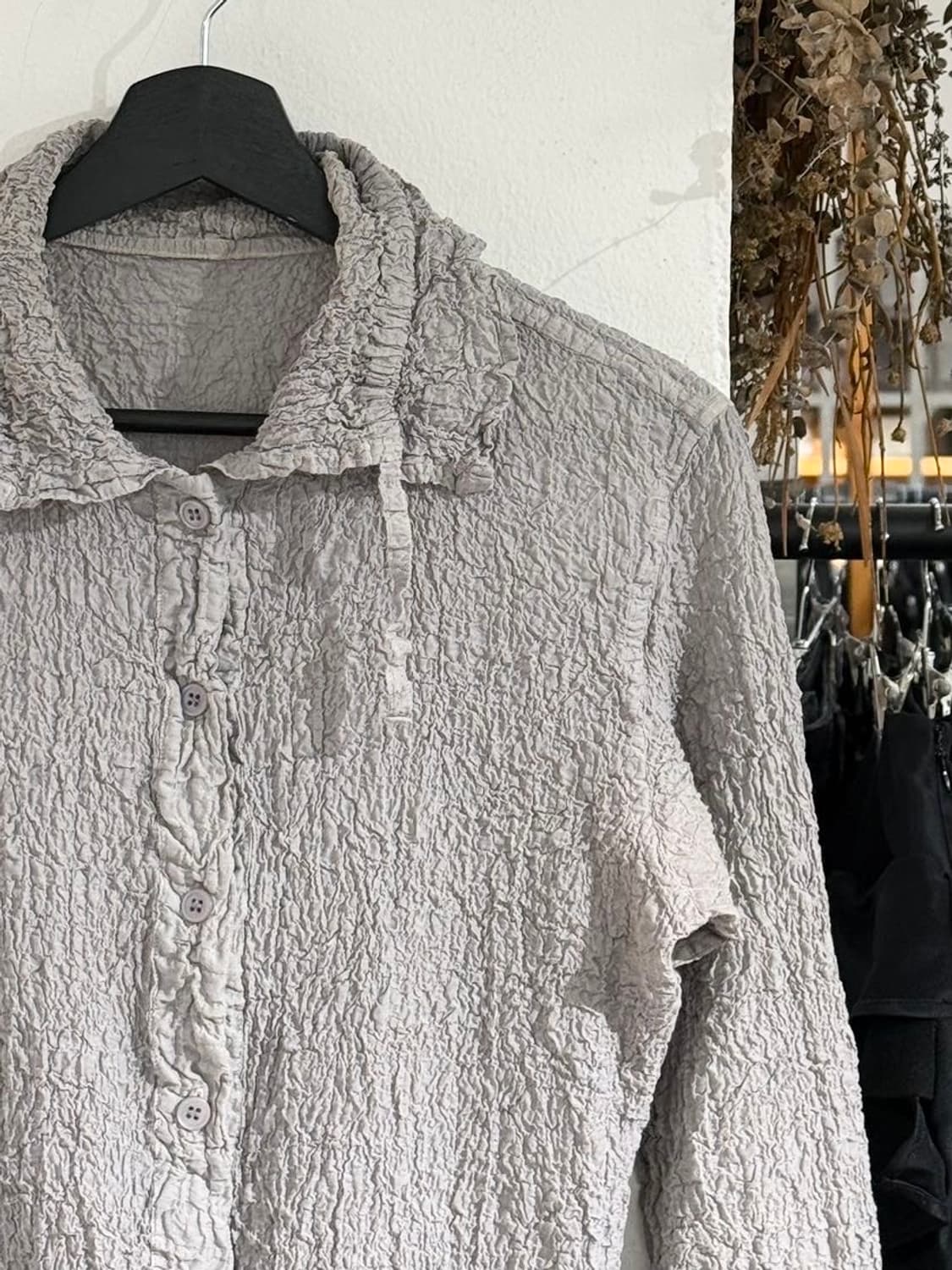 이세이 미야케 미 그레이 셔링 스트링 셔츠 상품이미지3