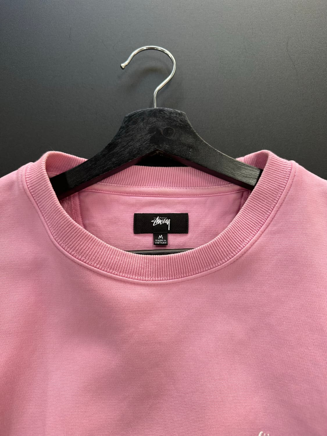 스투시 오버다이드 스탁로고 핑크 맨투맨 상품이미지6