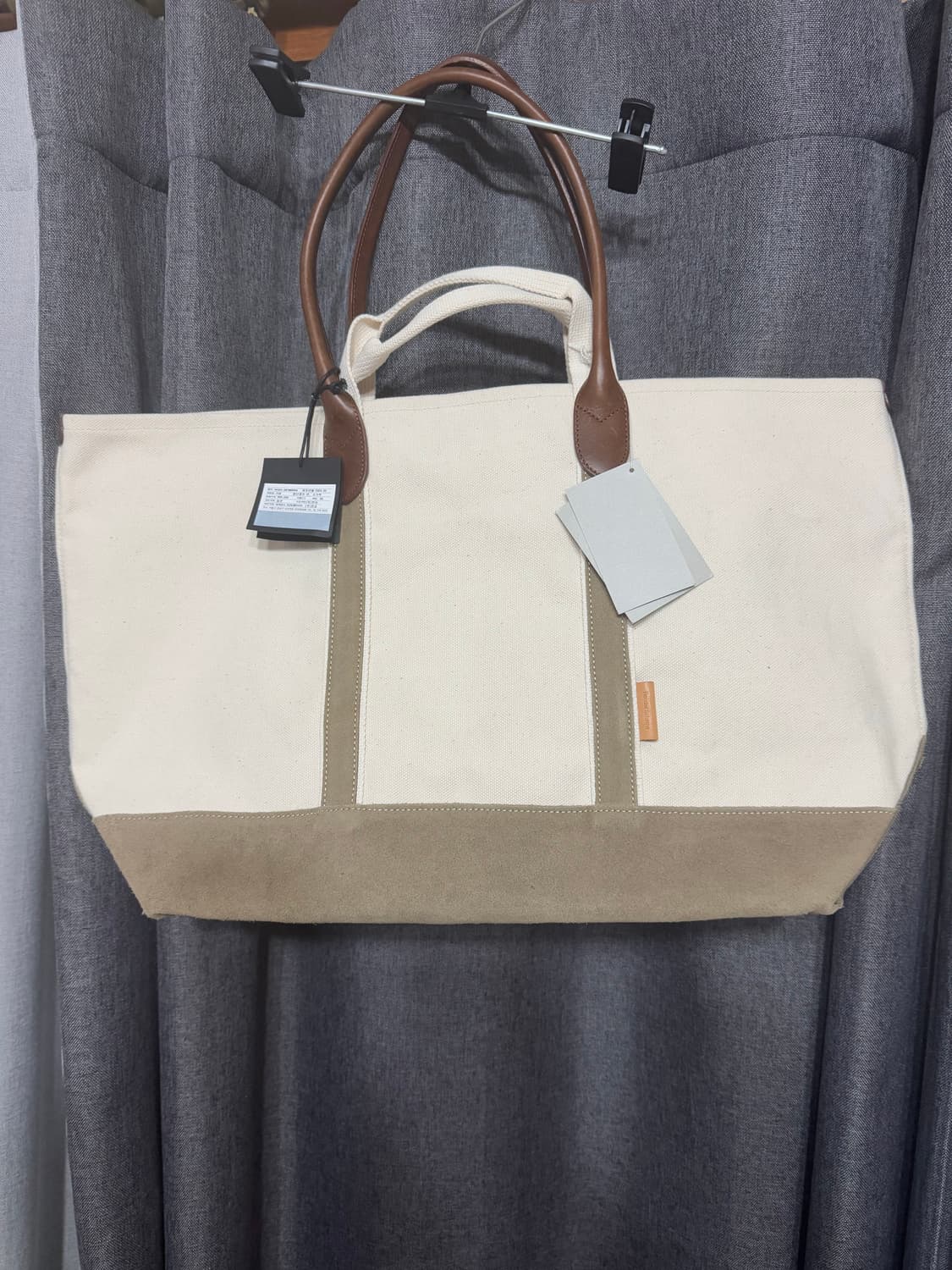 헨더스킴 레더 캔버스 토트백 상품이미지2