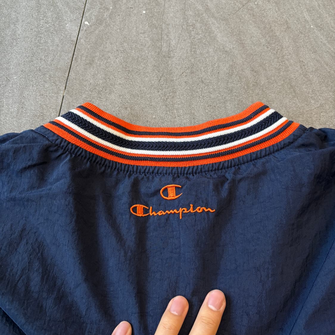 챔피온 정품 블랙 나일론 웜업 상품이미지8