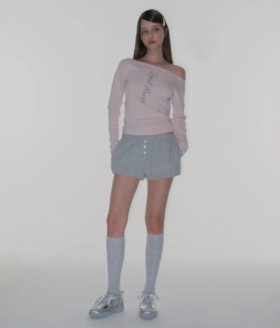 크랭크 벌룬 버튼 스웻 쇼츠 숏팬츠 반바지 상품이미지3