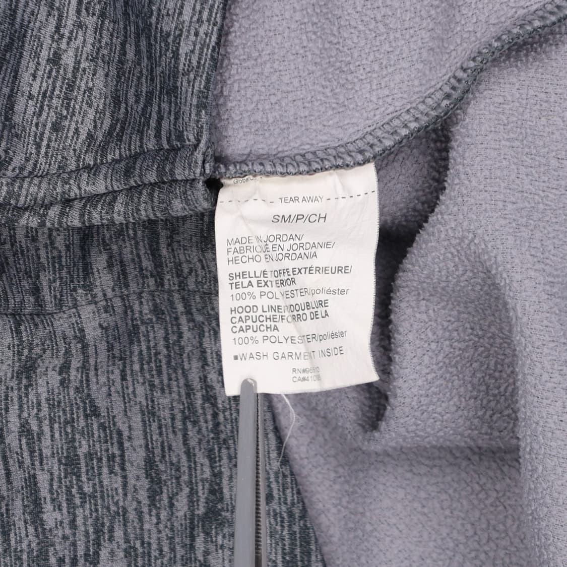 [S] 언더아머 남성 그레이 기모 후드 티셔츠 N7011 상품이미지4