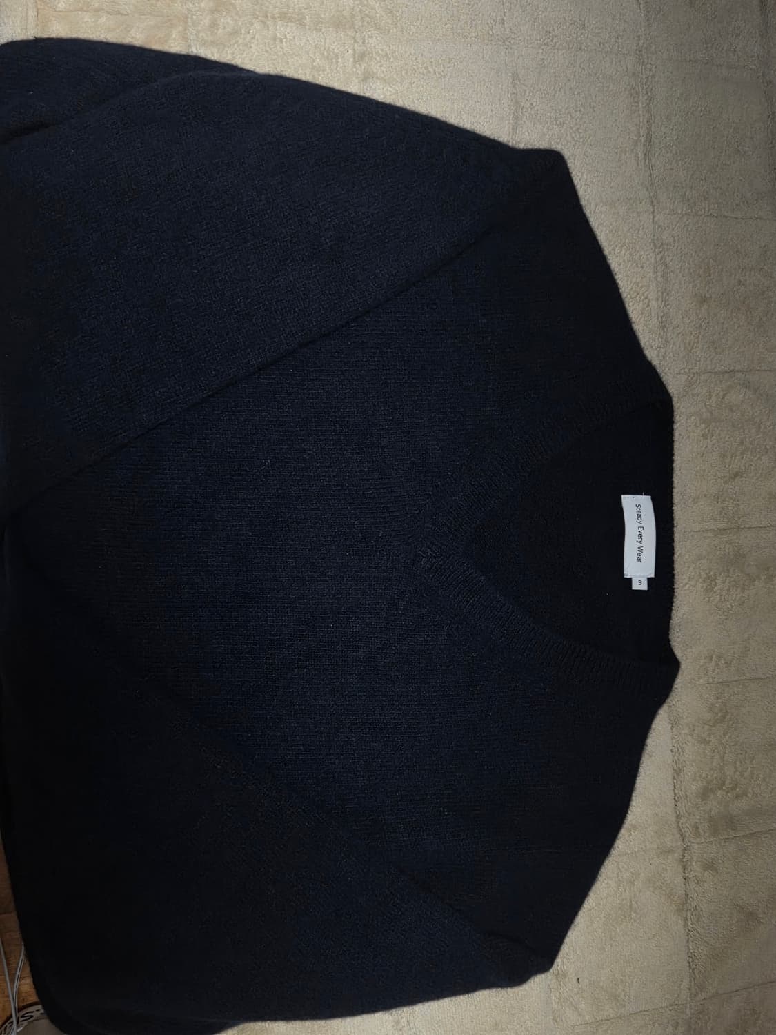 스테디에브리웨어 코지 울 캐시미어 브이넥 니트 (다크 네이비) 상품이미지2