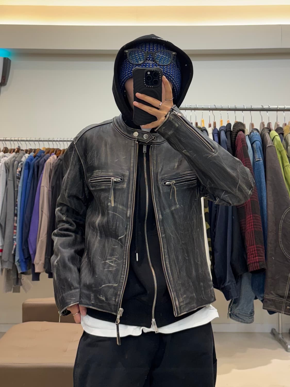 본더치 빈티지워싱 레더자켓 상품이미지6