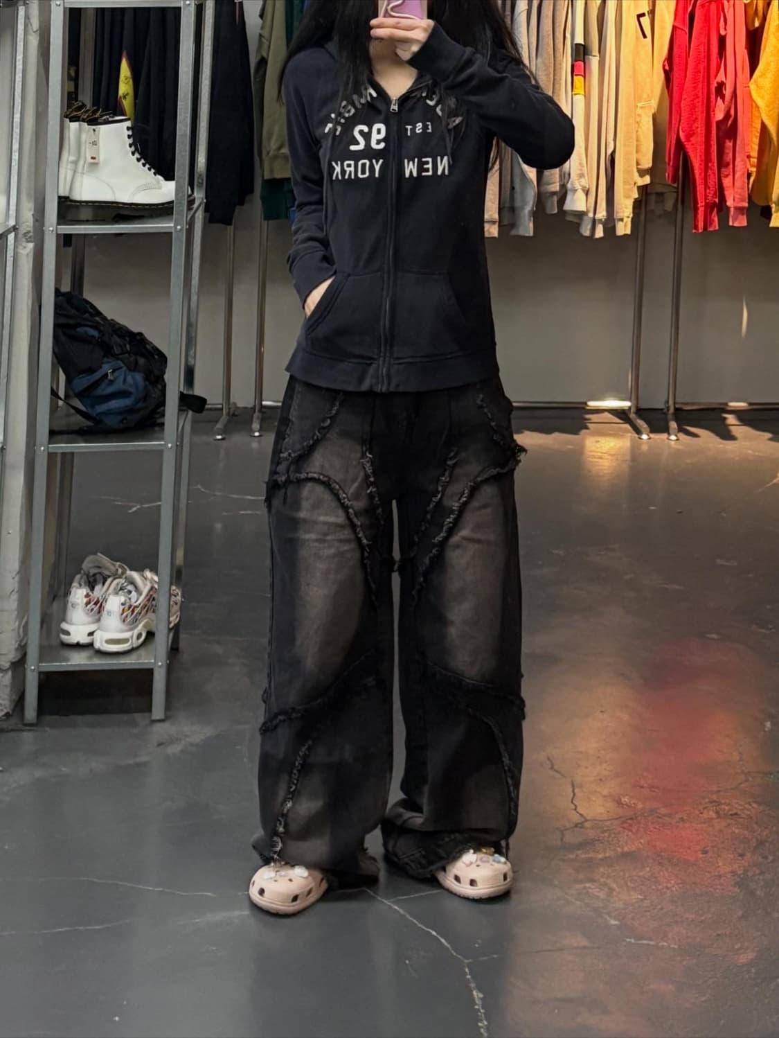 아베크롬비 네이비 로고패치 후드집업 A3011 상품이미지1