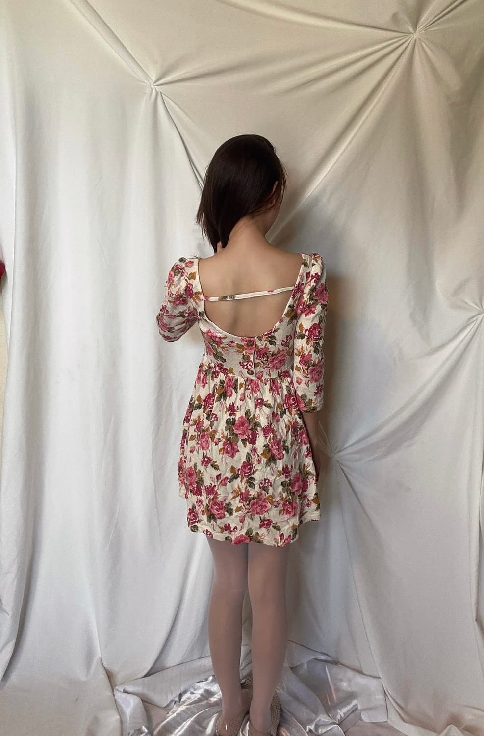 muse muse 히메카지 오네갸루 플라워 원피스 상품이미지6