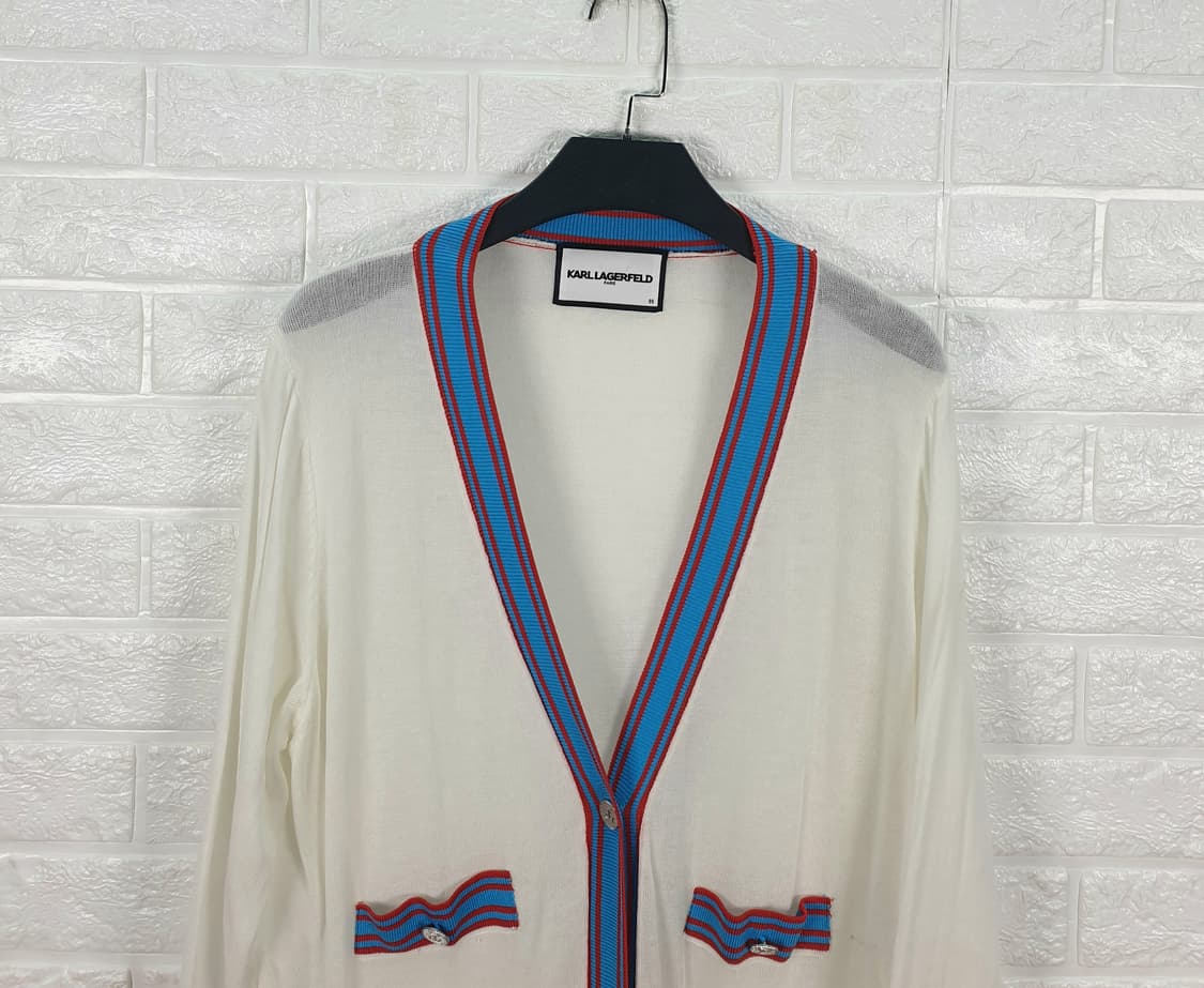 [100]칼라거펠트 가벼운 니트 롱 가디건 상품이미지4